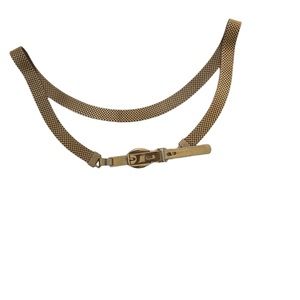 1980s Vintage Belt NarrowSkinny Gold Mesh Buckle 28"-30"